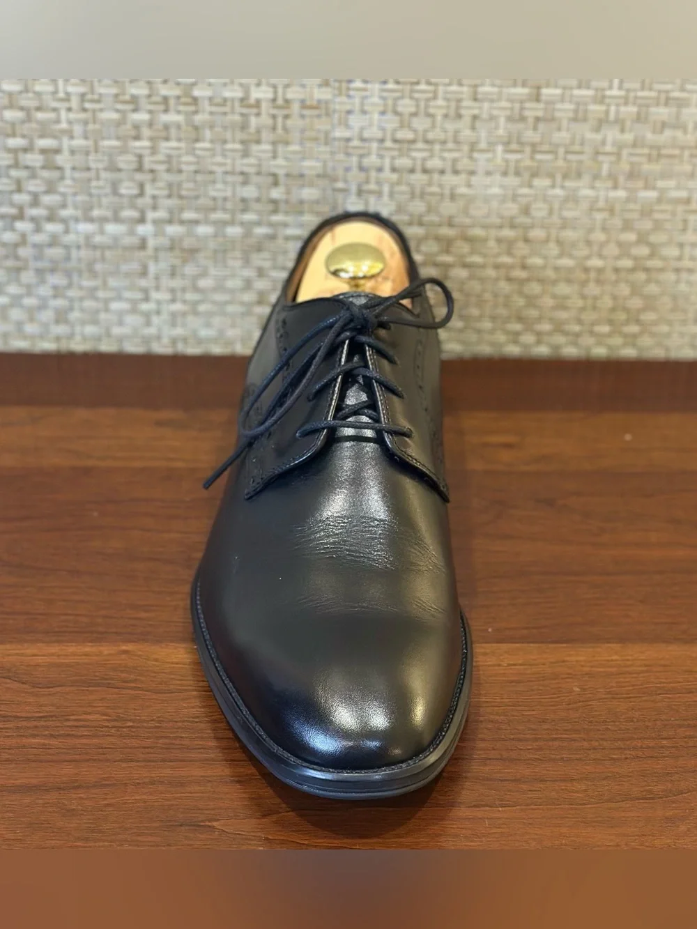 🌟HP🌟Johnston & Murphy Henrick Black Leather Dress Derby's Size 11.5 M